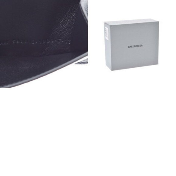BALENCIAGA Mini Wallet Black Calf Trifold - Picture 12 of 12